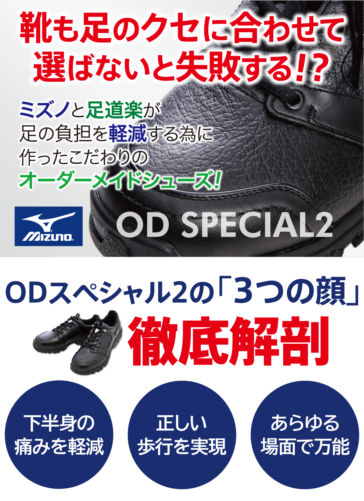 Mizuno Odスペシャル2 オーダーメイドの特許インソールと正しい靴選びのお店 足道楽 Mizuno Odスペシャル2 オーダーメイドの特許インソールと正しい靴選びのお店 足道楽