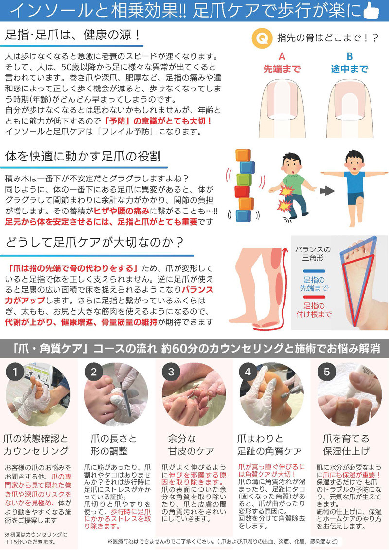 tsumeplus アスリートネイル＋角質タコケア チラシ2