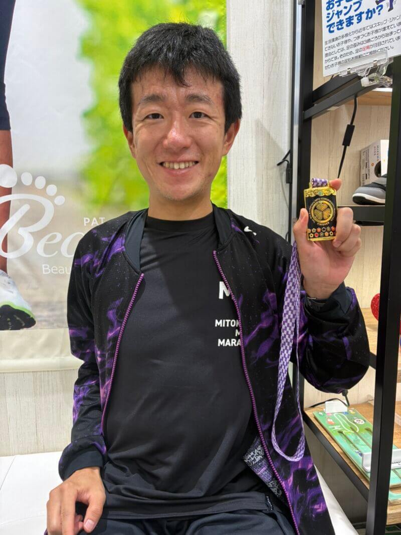 水戸黄門漫遊フルマラソン完走でのご報告でご来店頂きました!