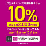 イオンPAY10％還元