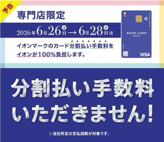 イオンカード分割手数料無料
