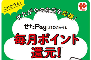 11月もせたPayで5%ポイント還元キャンペーン中