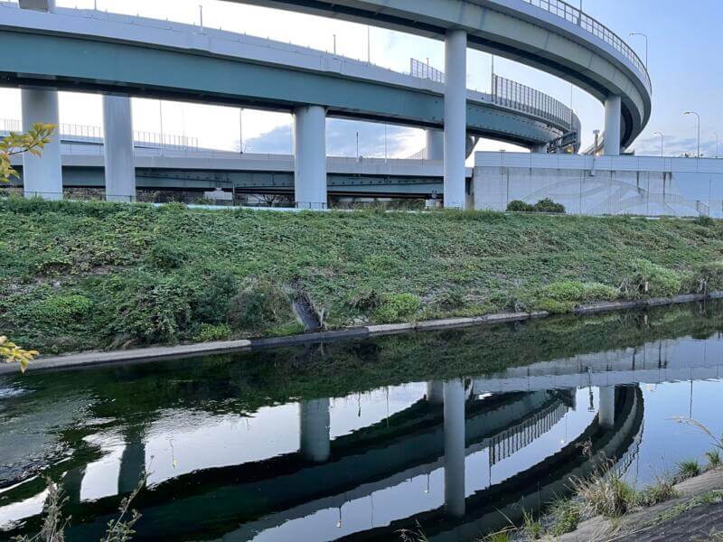 水面に映る橋