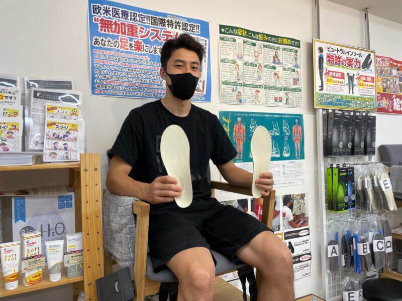 バレーボール 髙橋塁選手 インソール作り替え来店