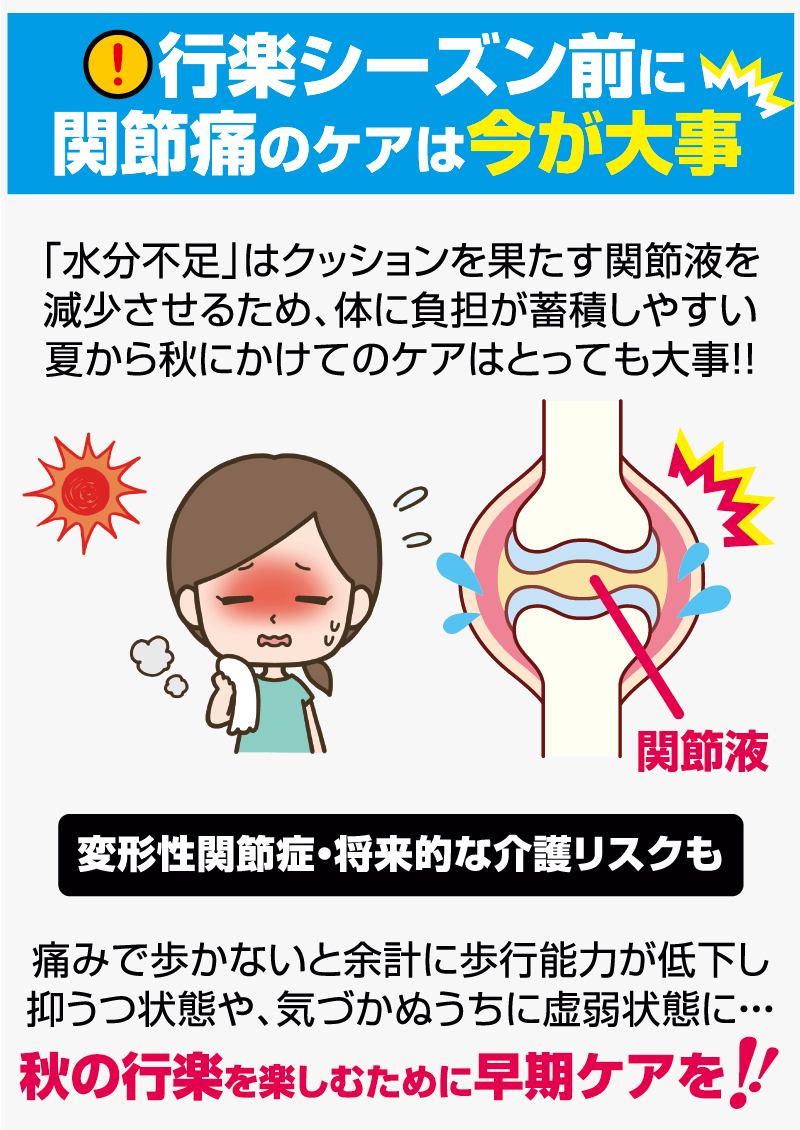 水分関節痛のケア 不足がひざ痛の要因の一つ