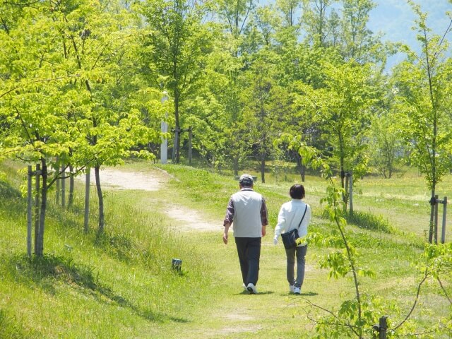 ウィーキングする夫婦